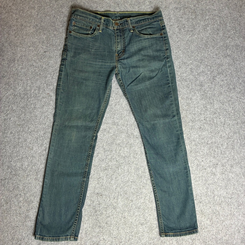 Levis 511 Slim Jeans Mens 33x28 Blue Stretch Waist Denim Pants Classic Denim